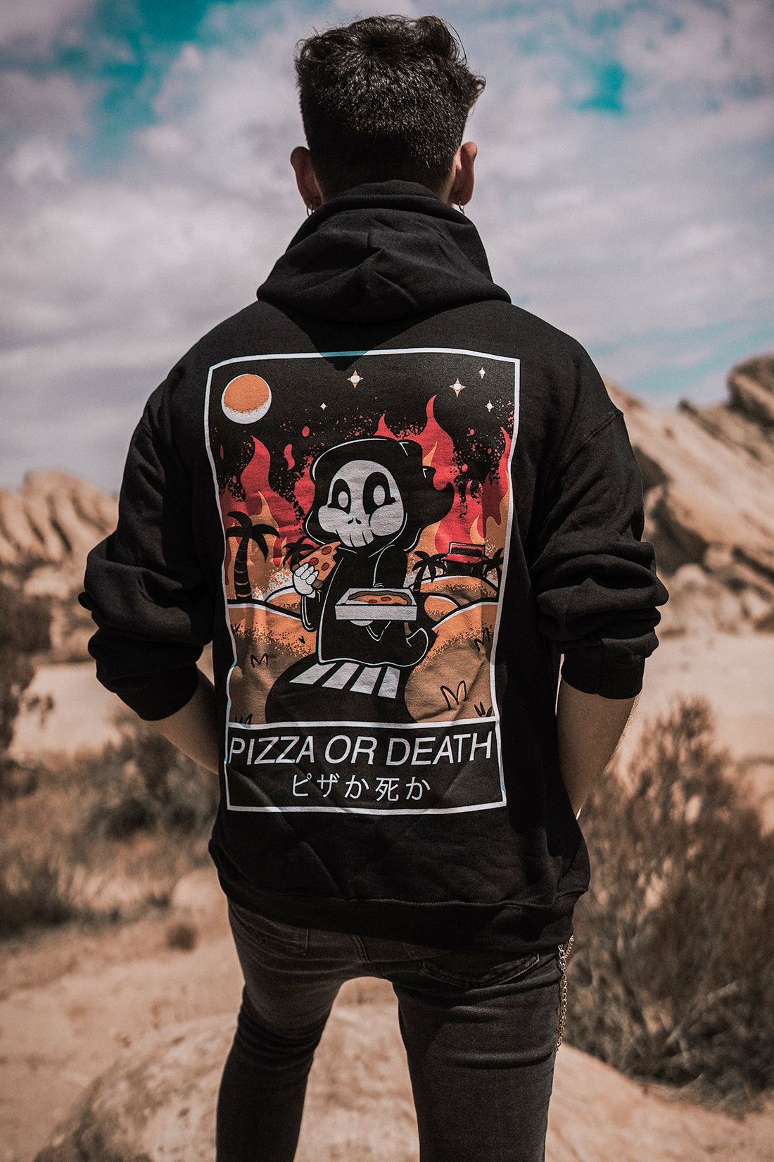 "Pizza or Death" Unisex Hooded Sweatshirt